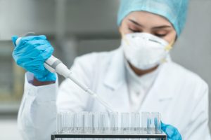 CDC lab worker