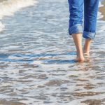 Walking along the beach