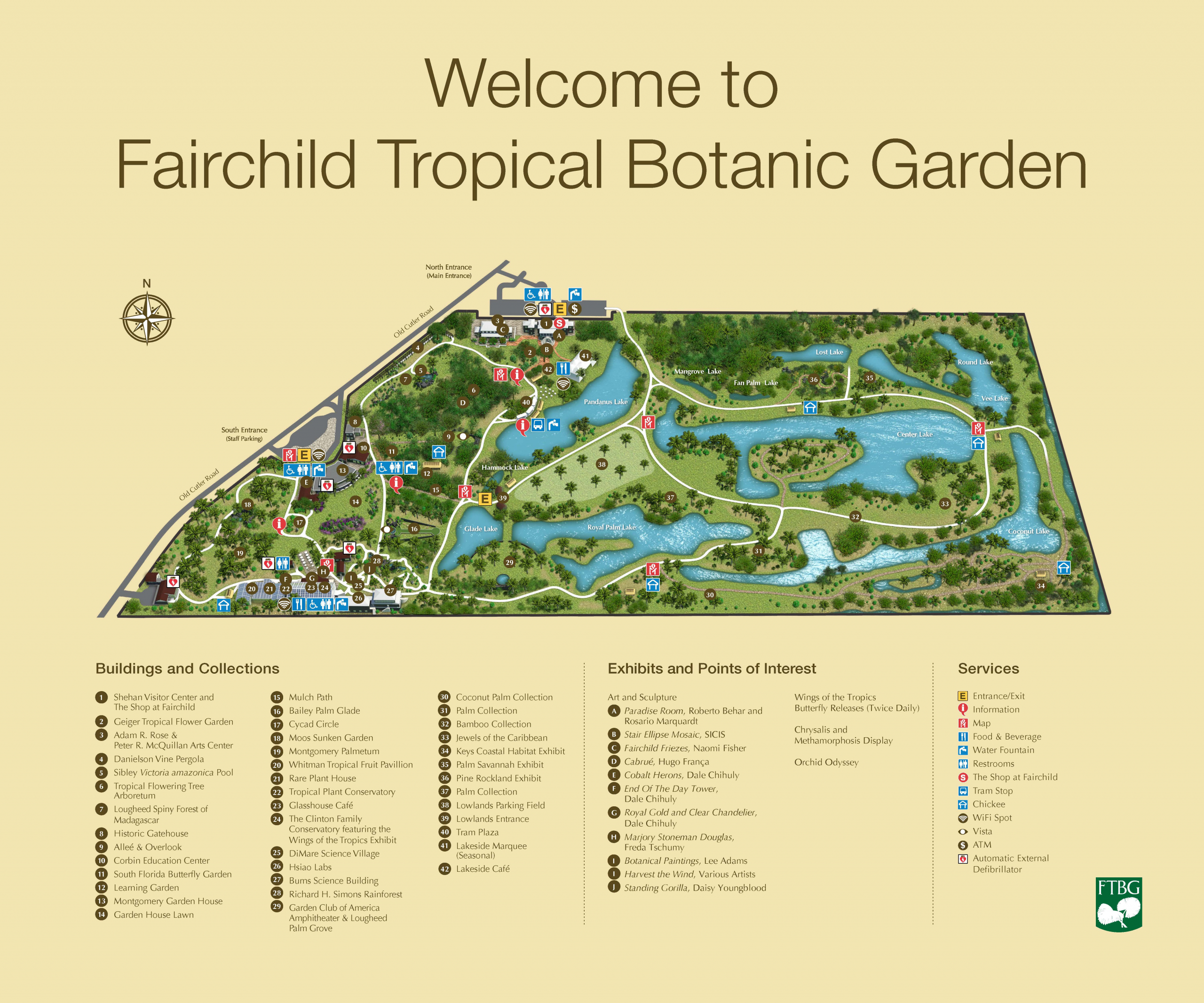 Garden Map - Fairchild Tropical Botanic Garden