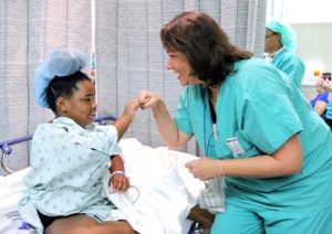 Nurse and child patient
